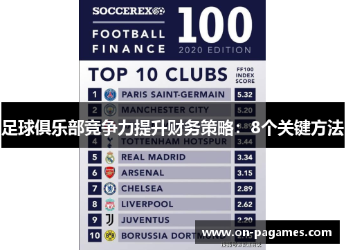 足球俱乐部竞争力提升财务策略：8个关键方法