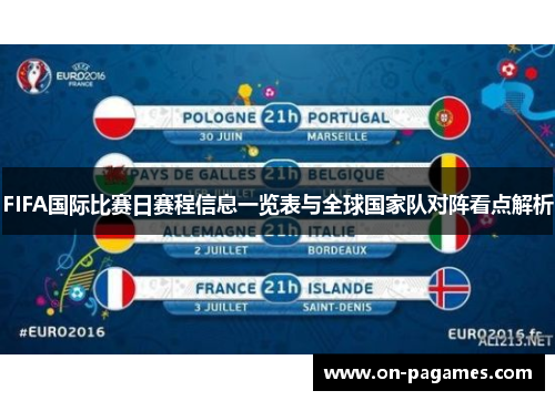FIFA国际比赛日赛程信息一览表与全球国家队对阵看点解析 FIFA国际比赛日赛程信息一览表与全球国家队对阵看点解析
