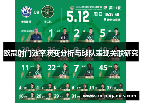 欧冠射门效率演变分析与球队表现关联研究 欧冠射门效率演变分析与球队表现关联研究